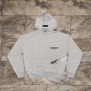 Fear Of God Essentials Hoodie Light Oatmeal SS22 Size S Brand New